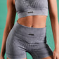 Grey Acid Wash Seamless Ruched Bum Shorts