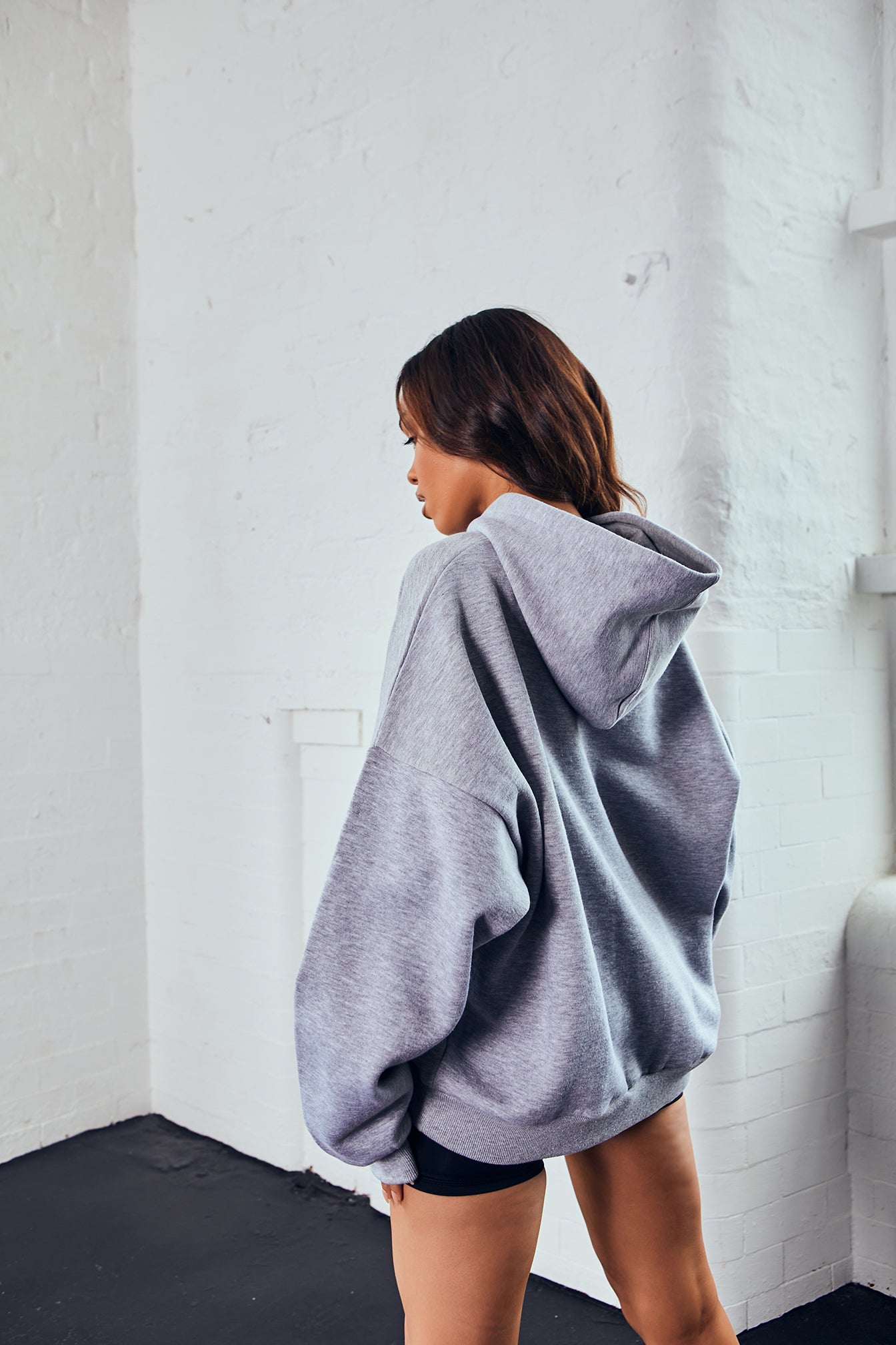 Grey Marl Oversized Unisex Hoodie