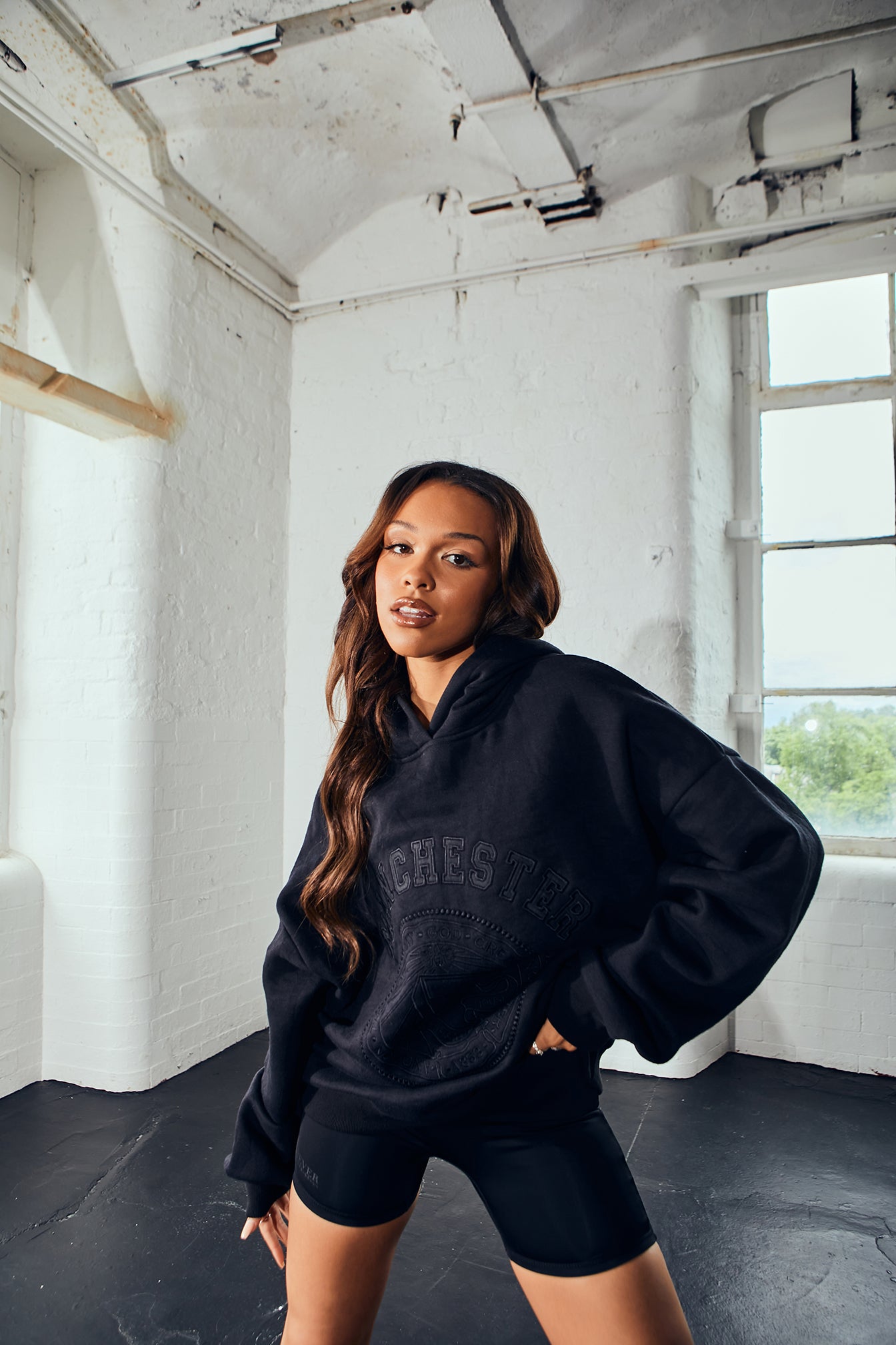 Embroidered Manchester Oversized Unisex Hoodie